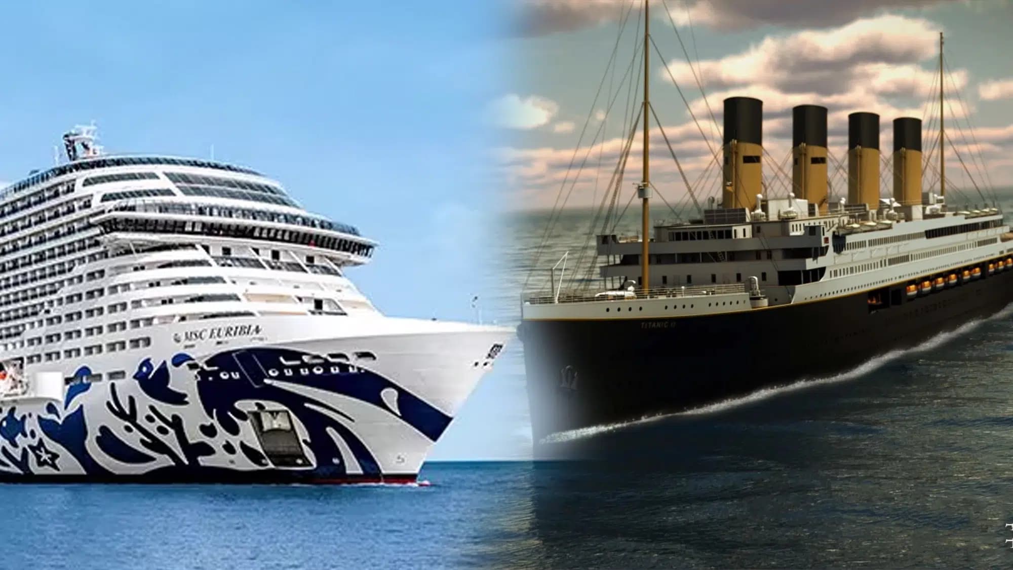 مقایسه کشتی‌ کروز MSC-Euribia عکس وبلاگ