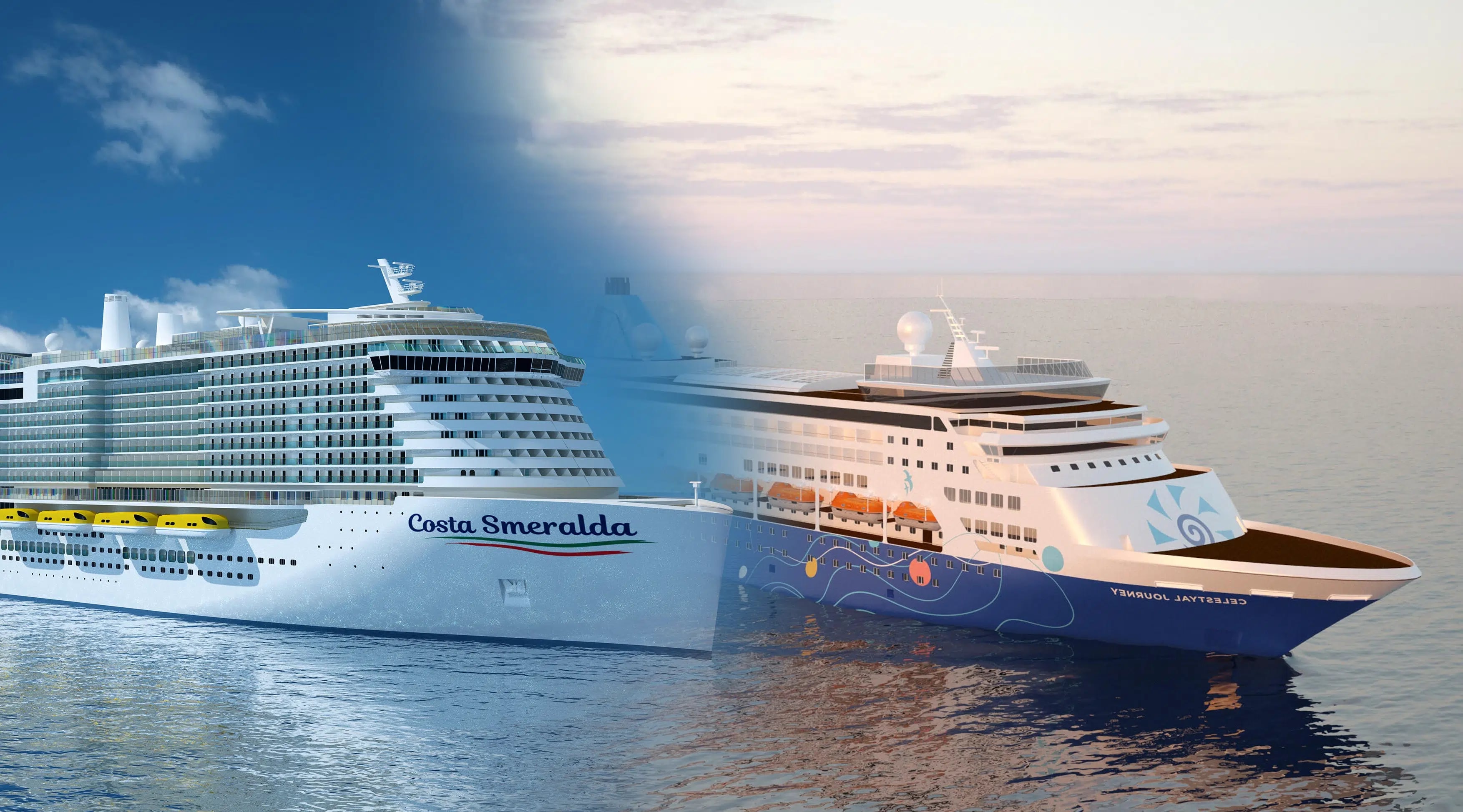 مقایسه جامع تور کشتی کروز با کشتی‌های سلستیال و کاستا - پرواز بلورین شیردال - تصویر وبلاگ