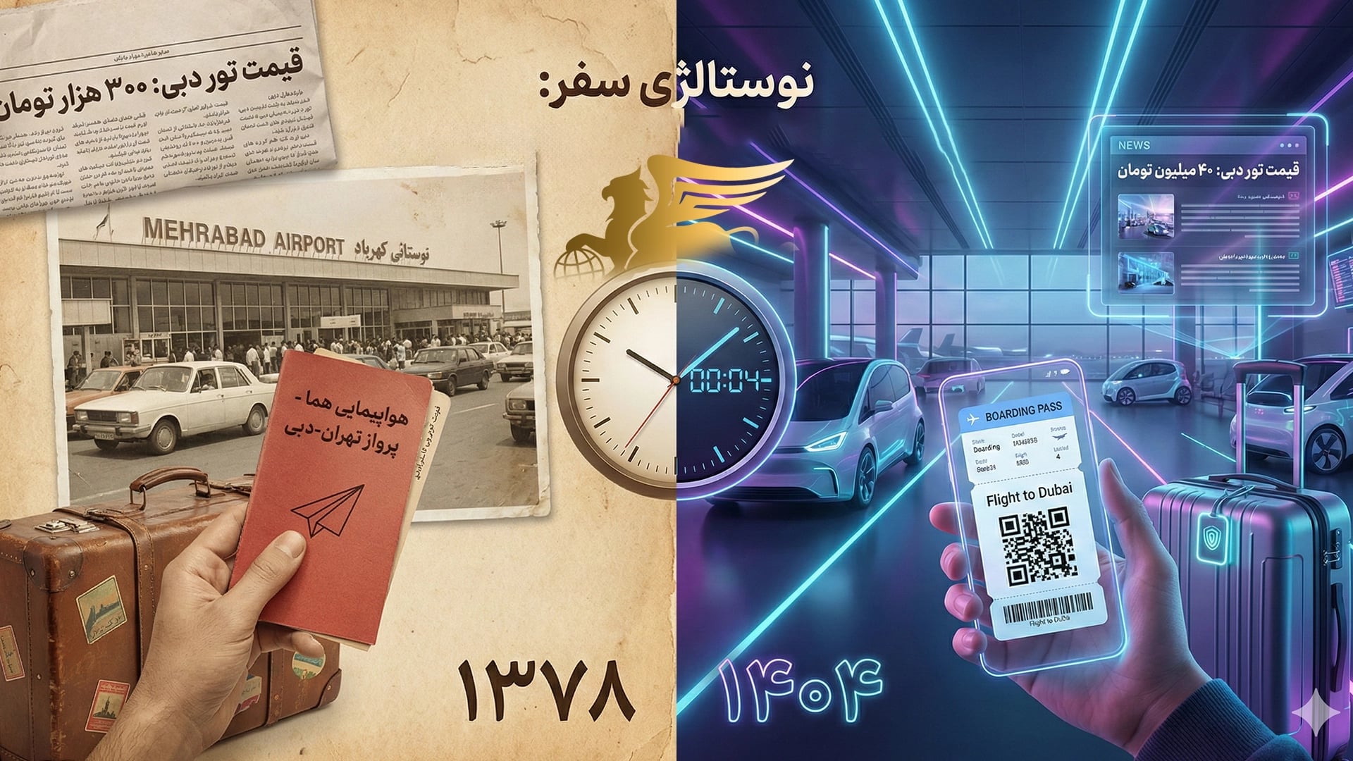 نوستالژی سفر؛ بررسی قیمت تورهای خارجی از سال ۱۳۷۸ تا ۱۴۰۴ (سفر در تونل زمان) عکس اسلایدر
