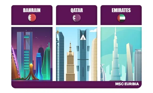 کشتی کروز خلیج فارس: امارات+قطر+بحرین